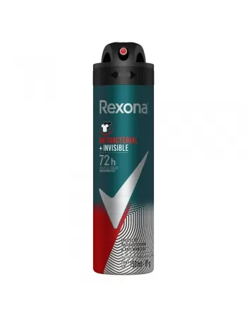 DESODORANTE AEROSOL REXONA MEN ANTIBACTERIAL INVISIBLE 12X150ML