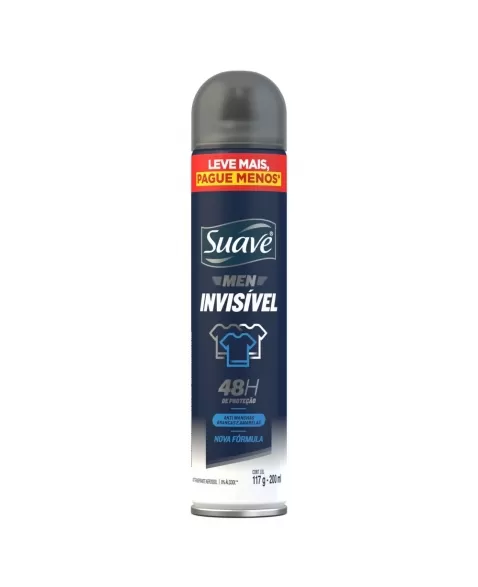 SUAVE MEN AER AP INVISIBLE 12X117G/200ML