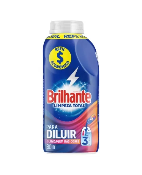 BRILHANTE DT LIQ P DIL LIMP TOT 12X500ML