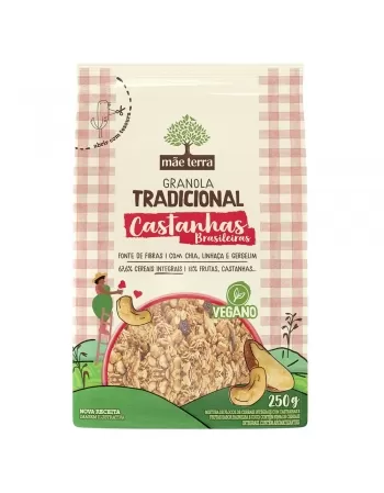 GRANOLA MÃE TERRA TRADICIONAL C/CASTANHAS 250G