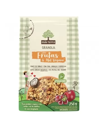 GRANOLA MÃE TERRA FRUTAS E MEL S/AÇUCAR 250G