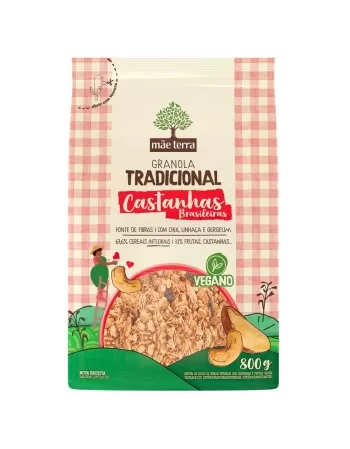 GRANOLA MÃE TERRA TRADICIONAL C/CASTANHAS 800G