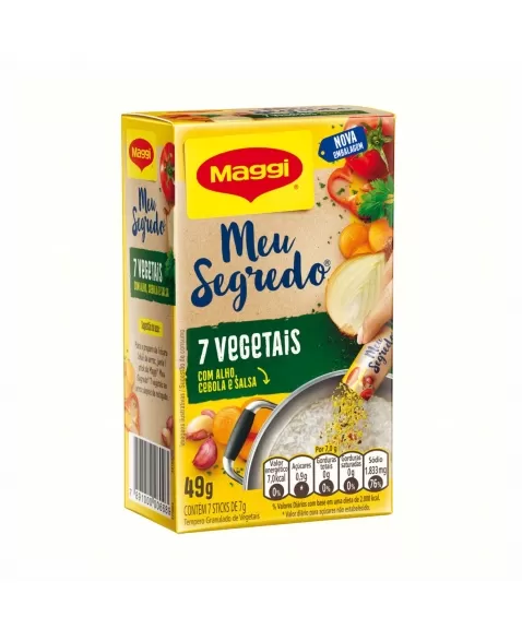 TEMPERO MEU SEGREDO MAGGI 7 VEGETAIS 49G (7X7)