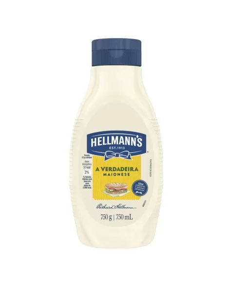 HELLMANNS MAIONESE SQZ 12X750G