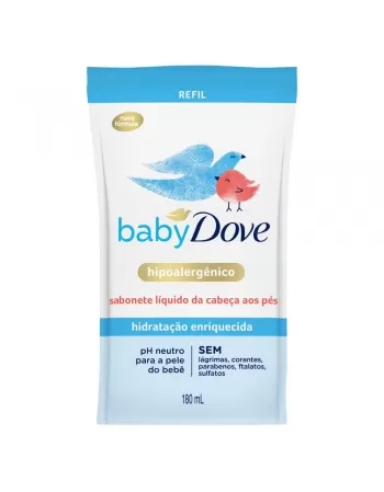 DOVE BABY SAB LIQ HID ENRIQ RFL 12X180ML