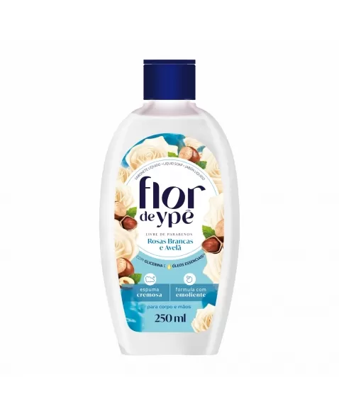 SABONETE LIQUIDO FLOR ROSAS BRANCAS AVELÃ (REFIL) 250ML