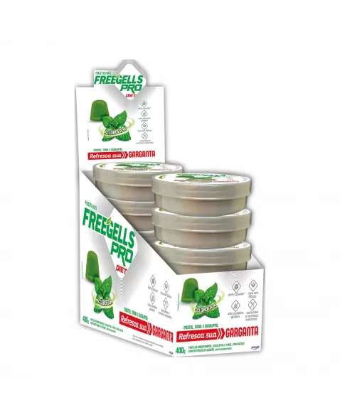 PASTILHA DIET FREEGELLS PLAY PRO EUCALIPTO POTE 400GR (10X40G)