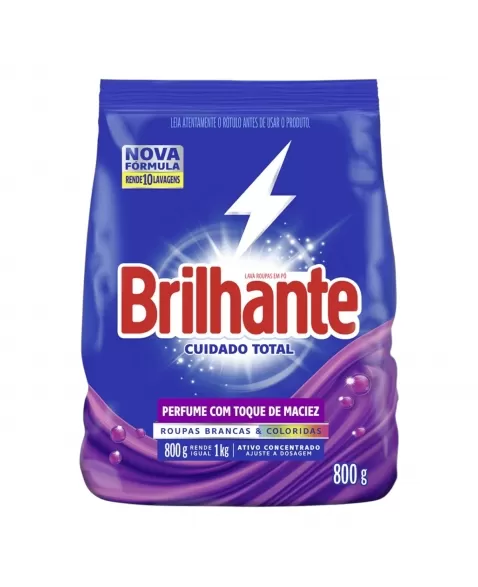 LAVA ROUPAS PÓ BRILHANTE CUIDADO TOTAL (SACHE) 800G