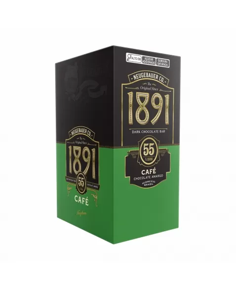 BARRA DE CHOCOLATE 1891 CAFE 10X90G