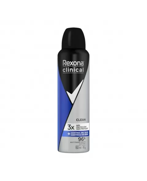 DESODORANTE AEROSOL REXONA MEN CLINICAL CLEAN EXPERT 12X150ML