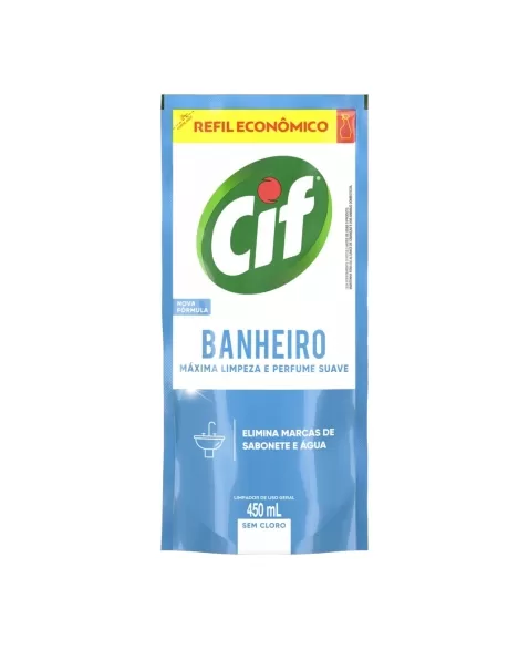 CIF LIMP BANHEIRO S/CLORO DP 15X450ML