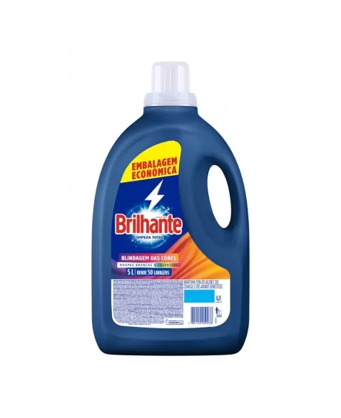 LAVA ROUPAS LIQUIDO BRILHANTE LIMPEZA TOTAL (FRASCO) 5L