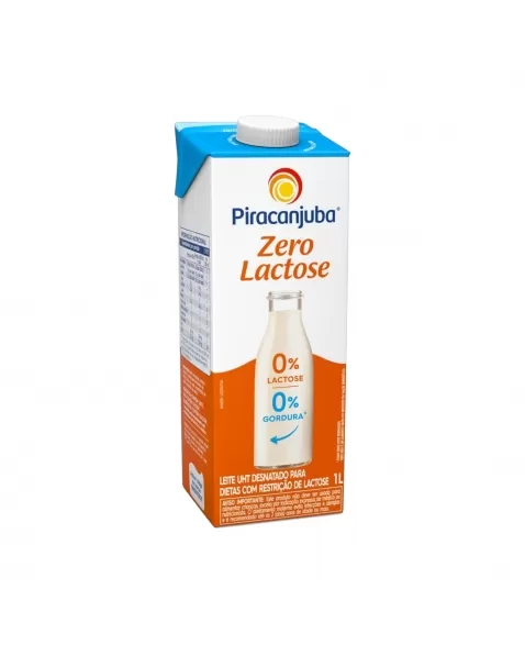 LEITE DESNATADO PIRACANJUBA ZERO LACTOSE 1L