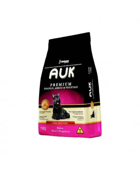 RAÇÃO AUK PREMIUM RAÇAS MINI E PEQUENAS 15 KG