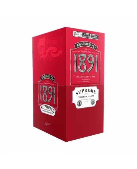 BARRA DE CHOCOLATE 1891 SUPREME LEITE 10X90G