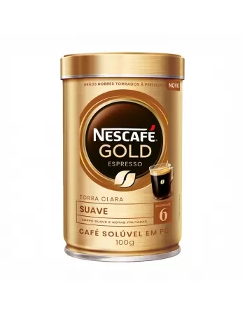 CAFÉ SOLUVEL NESCAFE GOLD ESPRESSO (SUAVE) N°6 LATA 100G