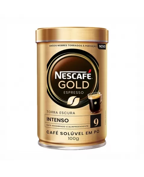 CAFÉ SOLUVEL NESCAFE GOLD ESPRESSO (INTENSO) N°9 LATA 100G