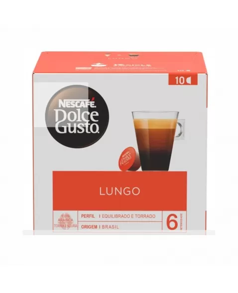 CAPSULAS DE CAFE NESCAFE DULCE GUSTO C/10 LUNGO 70G