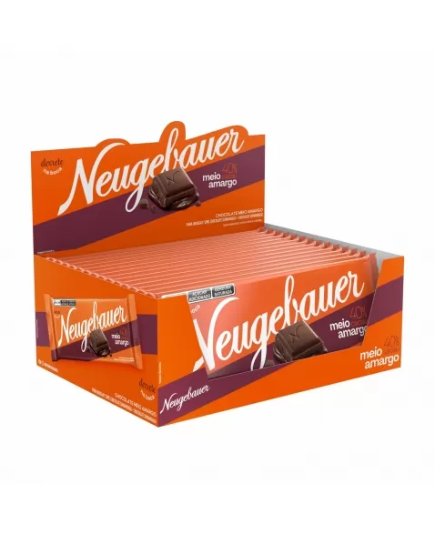 BARRA DE CHOCOLATE MEIO AMARGO 16X80G