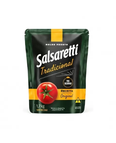 MOLHO TRADICIONAL SALSARETTI SACHE 1,7KG