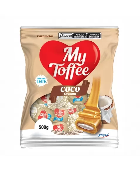 BALA MY TOFFEE LEITE C/COCO 500G