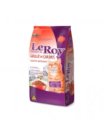 RAÇÃO LEROY GRILLE DE CARNES ADULTOS CASTRADOS 10,1KG