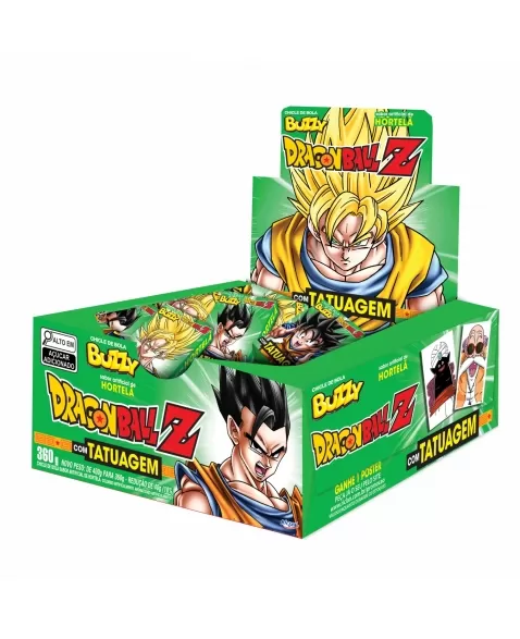 CHICLE BUZZY DRAGON BALL TATUAGEM HORTELÃ 90UN