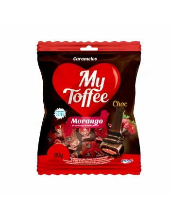 BALA MY TOFFEE CHOCOLATE C/MORANGO 90G