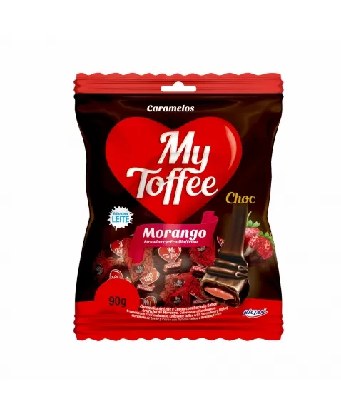 BALA MY TOFFEE CHOCOLATE C/MORANGO 90G