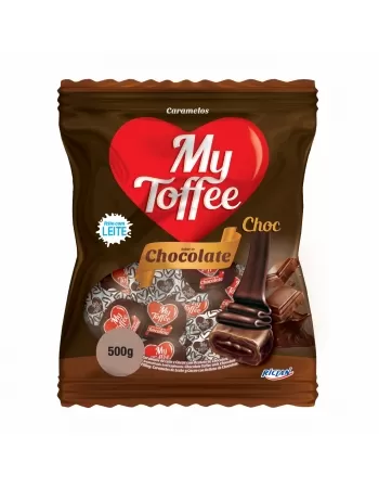 BALA MY TOFFEE CHOCOLATE C/RECHEIO CHOCOLATE 500G