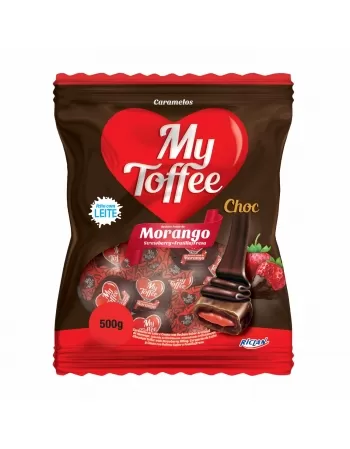 BALA MY TOFFEE CHOCOLATE C/MORANGO 500G