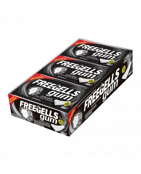 CHICLE FREEGELLS PLAY GUM EXTRA FORTE 15UN