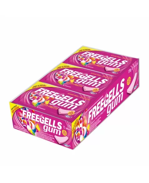 CHICLE FREEGELLS PLAY GUM TUTTI-FRUTTI 15UN