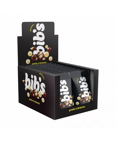 CONFEITO BIBS CHOC PRETO E BRANCO 18X40G