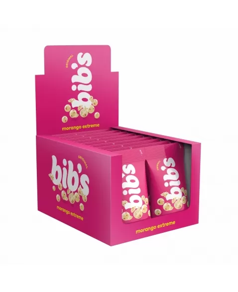 CONFEITO BIBS MORANGO EXTREME 18X40G