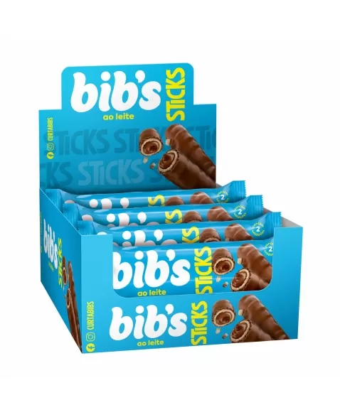 CHOCOLATE BIBS STICKS AO LEITE 16X32G