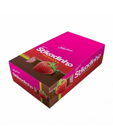 CHOCOLATE STIKADINHO MORANGO 393,6G (32X12,3G)